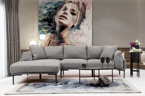 Sofá de Canto Leo Corner – Cinzento – 255 x 150 cm