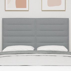 Cabeceira Design Linhas Cinzento Claro 160 cm Tecido