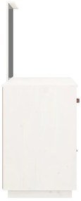 Toucador 95x50x134 cm madeira de pinho maciça branco