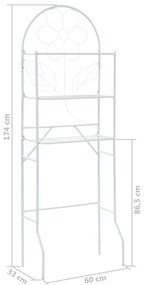 Toalheiro branco 60x33x174 cm