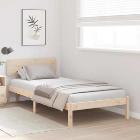 Cama com Cabeceira 90x190 cm em Madeira de Pinho