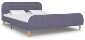 vidaXL Estrutura de cama 140x200 cm tecido cinzento-claro