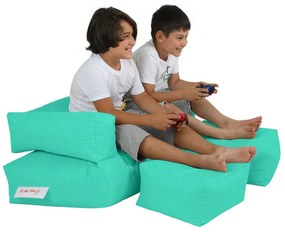 Pufe de Jardim Kids Double Seat – Turquesa – 100x40x50 cm | Tribo Home