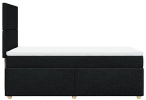 Cama com molas/colchão 80x200 cm tecido preto