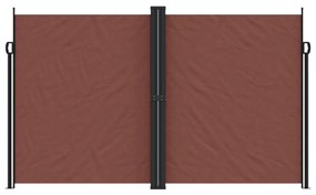 Toldo lateral retrátil 200x600 cm castanho