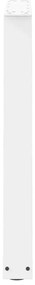 Pernas para mesa de jantar em V, 2 peças, branco, 70x(72-73,3) cm, aço