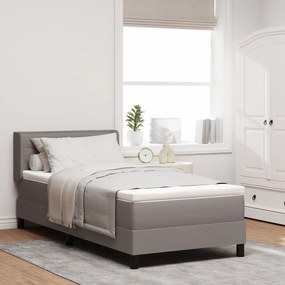 Cama Box Spring vidaXL com Colchão Taupe 80x200 cm Tecido, Design de C