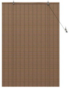 Persiana de Janela com cortinas Manual Castanho 110 x 160 cm Bambu