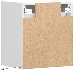 Móvel de parede para TV com luzes LED 41x31x45 cm branco