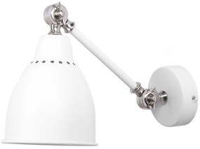 Conjunto de 2 candeeiros de parede branco e prateado MISSISSIPPI M Beliani