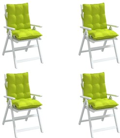 Almofadões cadeira encosto baixo 4 pcs oxford verde brilhante