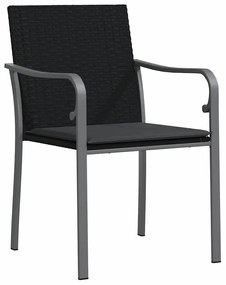 Conjunto de Jantar de Jardim com 5 Peças e Almofadas - Rattan Poliéste