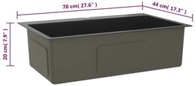Lava-louça de cozinha artesanal aço inoxidável preto