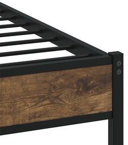 Cama sem colchão com cabeceira 90x190 cm carvalho sonoma