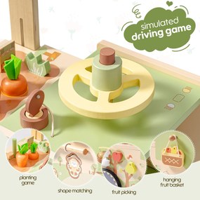 Andador de madeira para bebés 39 cm x 27 cm x 49 cm Green Farm