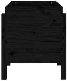 Vaso/floreira de jardim 62x50x57 cm pinho maciço preto