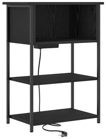Armário de Cabeceira Carvalho preto 55 x 31 x 76 cm