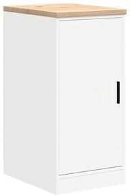 Armários de garagem 2 pcs derivados de madeira branco