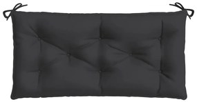 Almofadões banco jardim 2 pcs 100x50x7cm tecido oxford preto