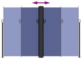 Toldo lateral retrátil 220x600 cm azul