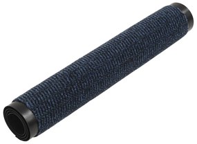 Tapete controlo pó retangular tufado 2 pcs 90x150cm azul