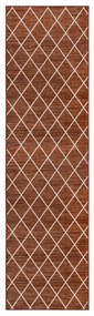 vidaXL Tapete/passadeira 80x400 cm castanho-escuro