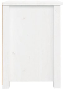 Mesa de cabeceira 40x35x49 cm madeira de pinho maciça branco