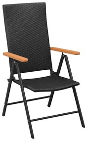 9 pcs conjunto de jantar para jardim preto e castanho
