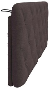 Almofadão de cabeceira 140 cm tecido castanho-escuro
