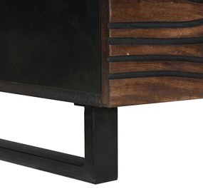 Mesa de Centro - 100x54x40 cm, de madeira maciça e com design legal.