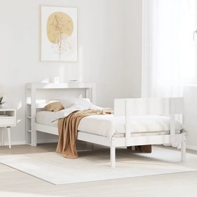 vidaXL Cama sem colchão 75x190 cm madeira de pinho maciça branco