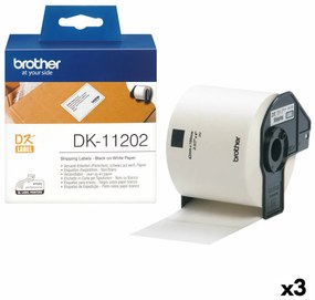 Etiquetas para Impressora Brother DK-11202 62 X 100 mm Preto/branco (3 Unidades)