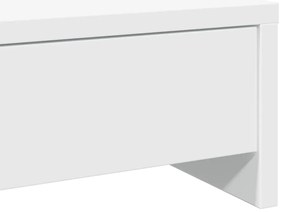 Suporte para monitor com gavetas derivados de madeira branco