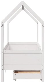 Estrutura de cama infantil c/ gavetas 80x170 cm pinho maciço