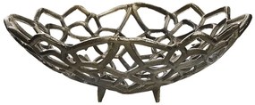 Taça decorativa em metal prateado 37 cm BABYLON Beliani