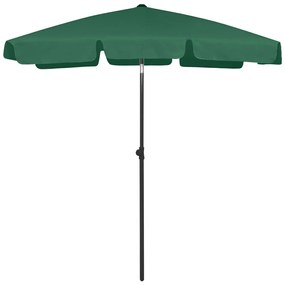 Guarda-sol de praia 180x120 cm verde