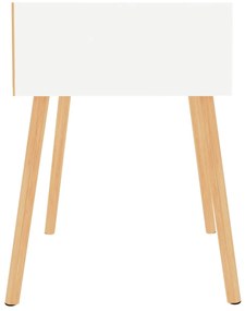 Mesas de cabeceira 2 pcs 40x40x56cm derivados de madeira branco