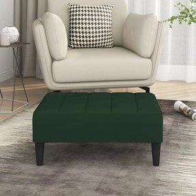 vidaXL Apoio de pés 78x56x32 cm veludo verde-escuro