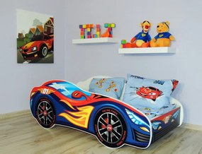CAMA INFANTIL CRIANÇAS RACING CAR – RED-BLUE OFERTA COLCHÃO ESPUMA 140x70