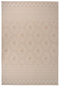 340867 vidaXL Tapete de tecido plano p/ exterior 160x230 cm riscas castanhas