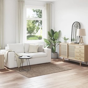 Tapete Shaggy vidaXL com base em látex marrom 120x170 cm