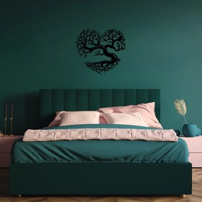 Acessório Decorativo de Parede Coração de Árvore – Preto – 64 x 70 cm