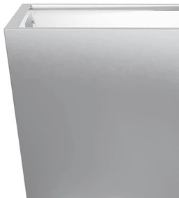 Vaso/floreira de jardim 30x30x30 cm aço galvanizado