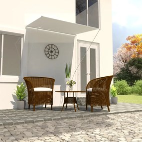 vidaXL Toldo retrátil 150x150 cm creme