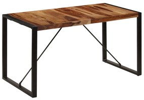 vidaXL Mesa de jantar 140x70x75 cm madeira de acácia maciça