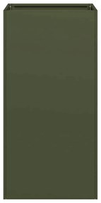 Vaso floreira 40x40x80 cm aço laminado a frio verde