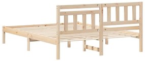 Estrutura da Cama com cabeceira Castanho 160 x 200 cm