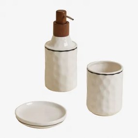Conjunto De Banho Em Grés Arauzo Branco Quebrado - Sklum