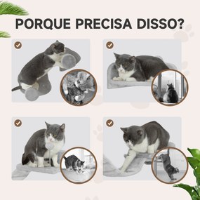 Conjunto de Prateleiras de Escalada para Gatos de 4 Peças com 2 Postes de Sisal e Plataforma para Saltar Cinzento