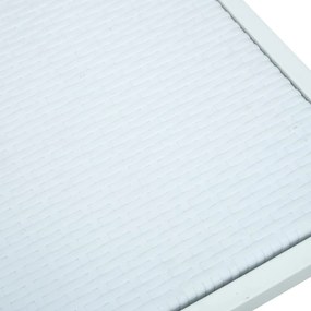 Cadeiras jardim 4 pcs plástico branco aspeto vime